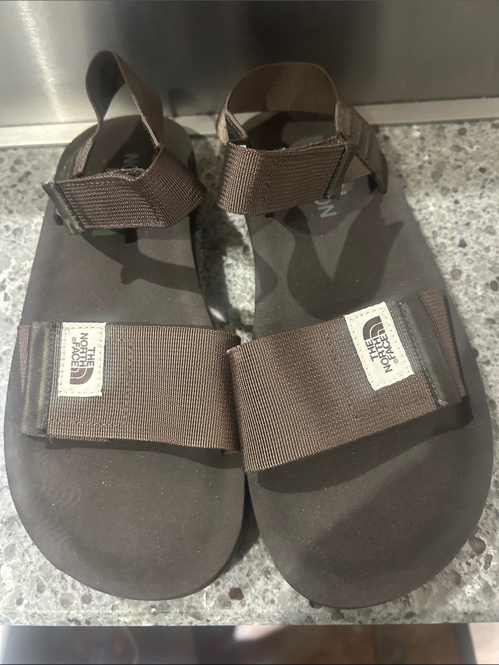 The North Face Dark Brown Strappy Slide Sandals - Picture 2 of 5